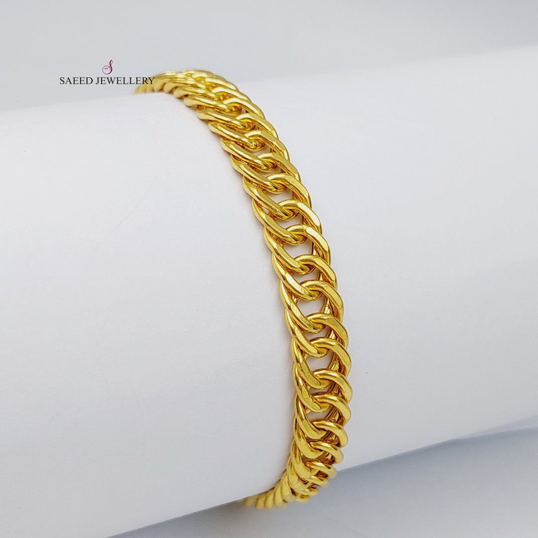 21K Chain Bracelet Made of 21K Yellow Gold by Saeed Jewelry-25740