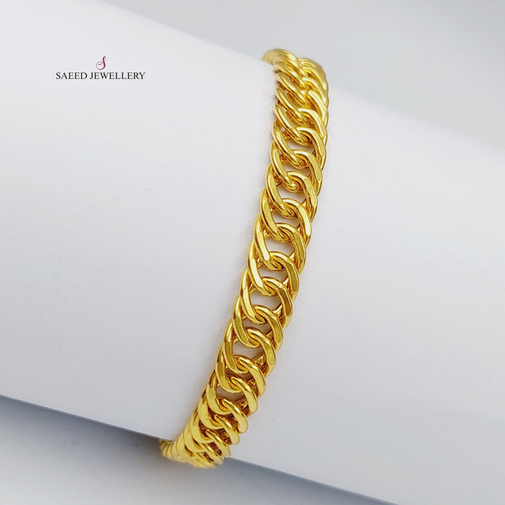 21K Chain Bracelet Made of 21K Yellow Gold by Saeed Jewelry-25740