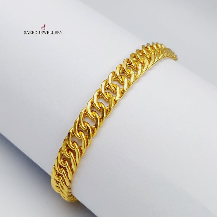 21K Chain Bracelet Made of 21K Yellow Gold by Saeed Jewelry-25740