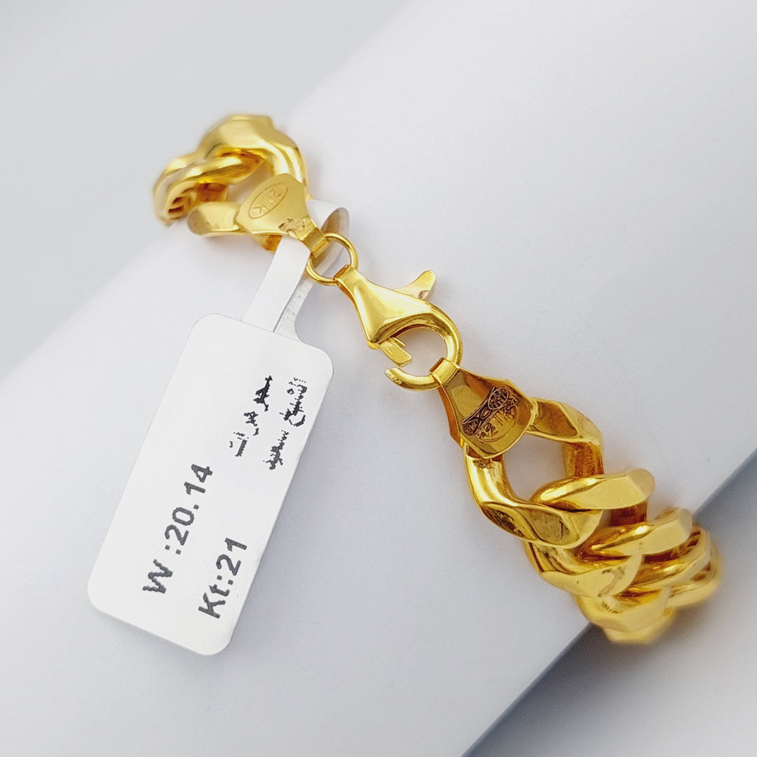 21K Chain Bracelet Made of 21K Yellow Gold by Saeed Jewelry-26448