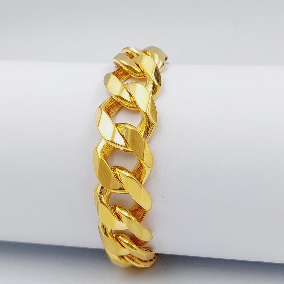 21K Chain Bracelet Made of 21K Yellow Gold by Saeed Jewelry-26448