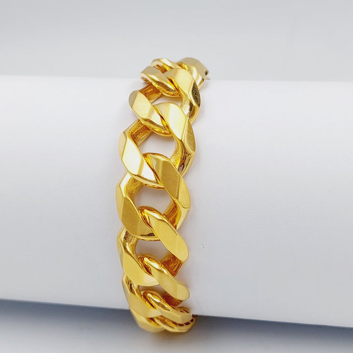 21K Chain Bracelet Made of 21K Yellow Gold by Saeed Jewelry-26448