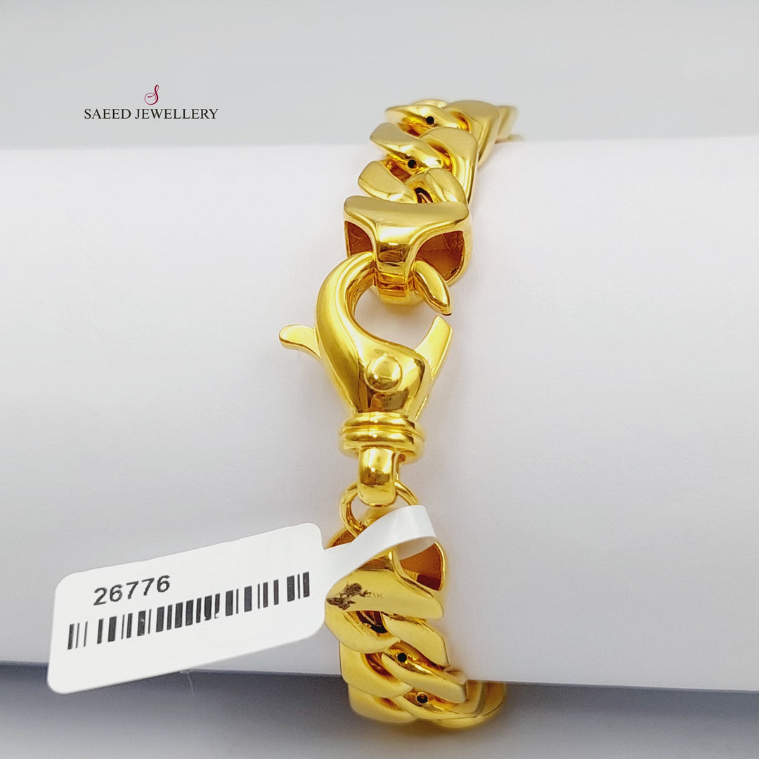 21K Chain Bracelet Made of 21K Yellow Gold by Saeed Jewelry-26776