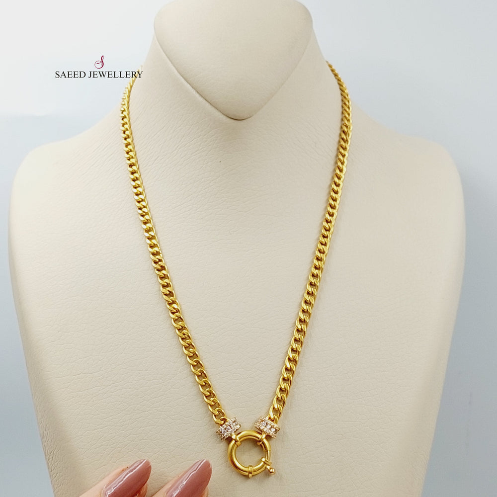 21K Chain Bracelet Made of 21K Yellow Gold by Saeed Jewelry-27058