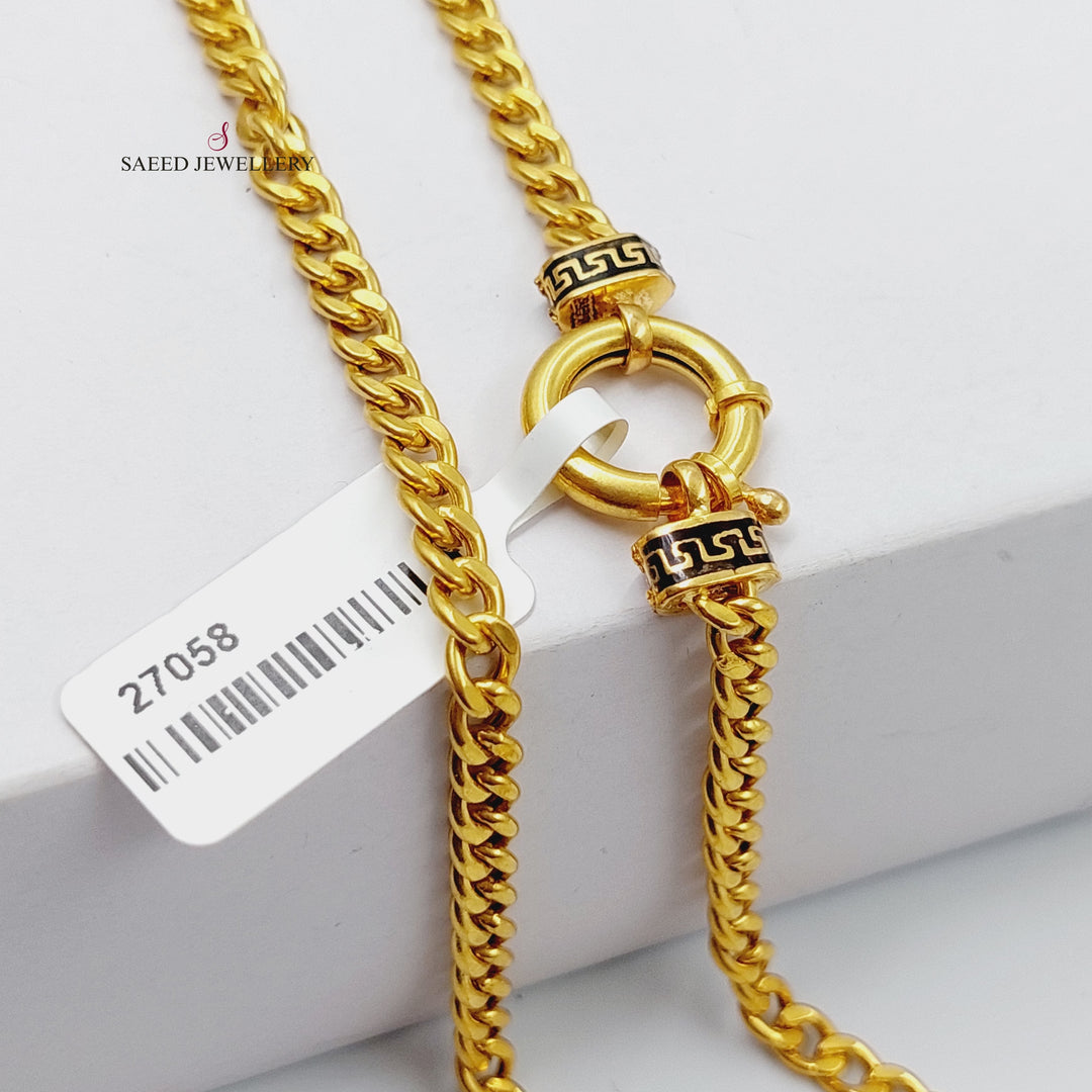 21K Chain Bracelet Made of 21K Yellow Gold by Saeed Jewelry-27058