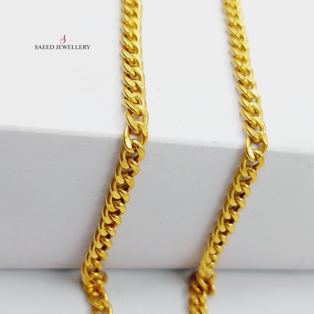 21K Chain Bracelet Made of 21K Yellow Gold by Saeed Jewelry-27058