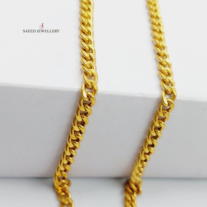 21K Chain Bracelet Made of 21K Yellow Gold by Saeed Jewelry-27058