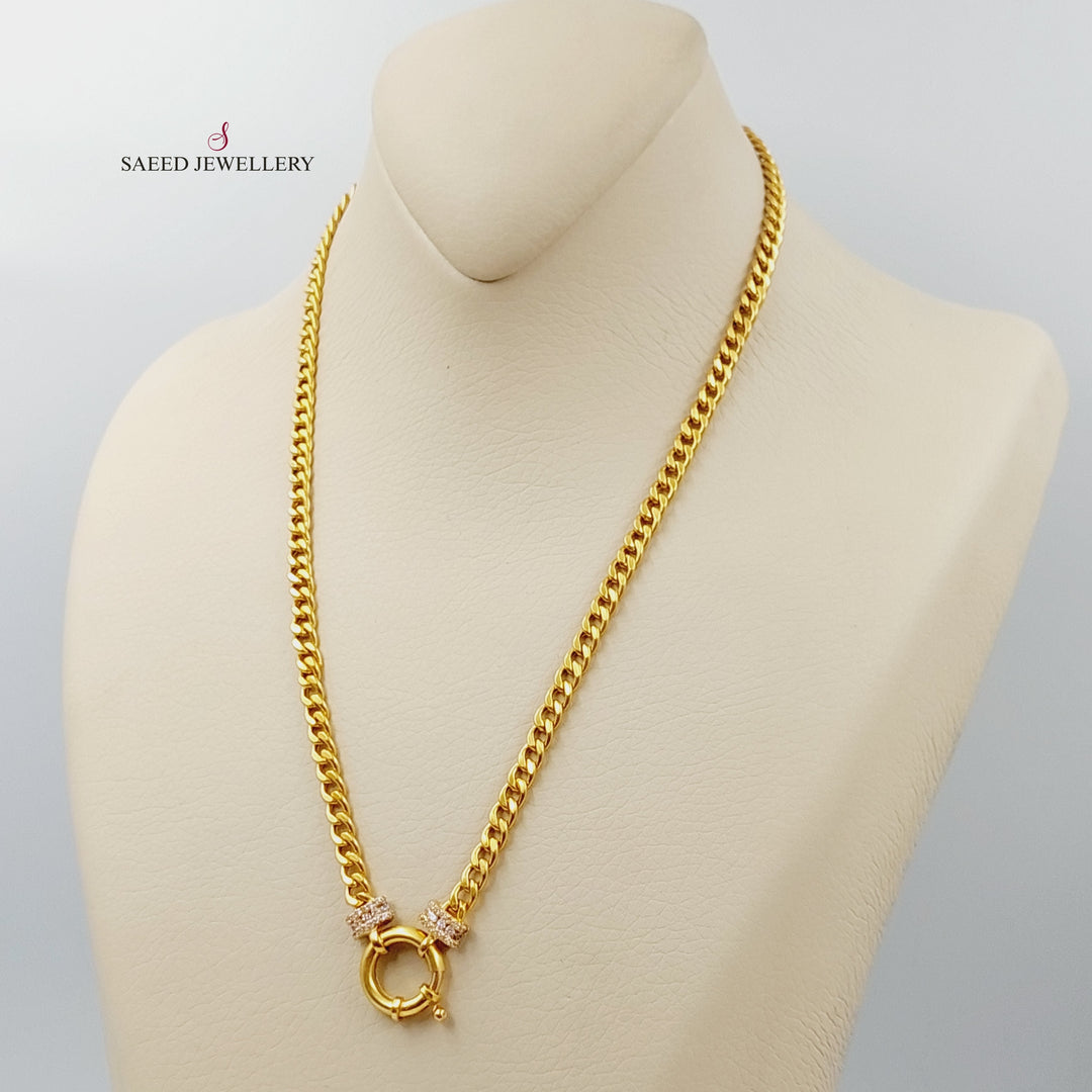 21K Chain Bracelet Made of 21K Yellow Gold by Saeed Jewelry-27058