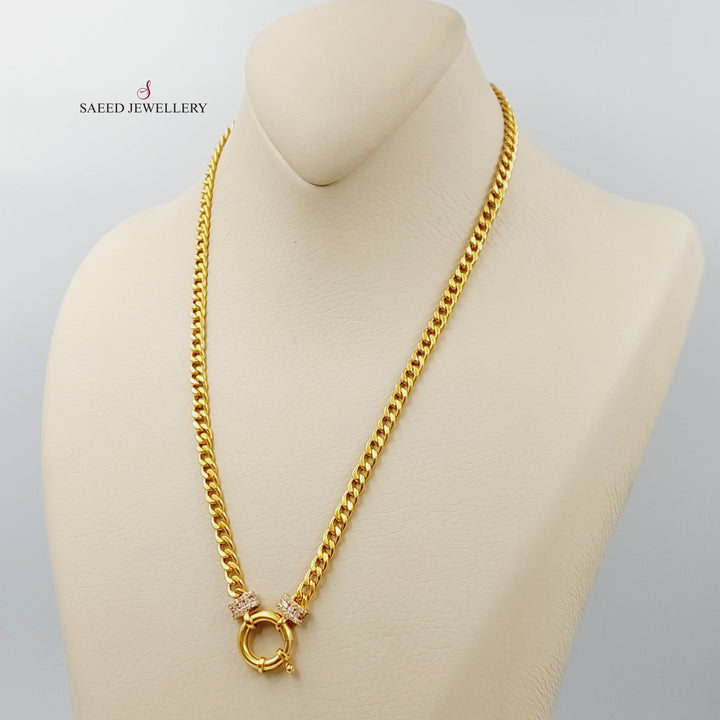 21K Chain Bracelet Made of 21K Yellow Gold by Saeed Jewelry-27058