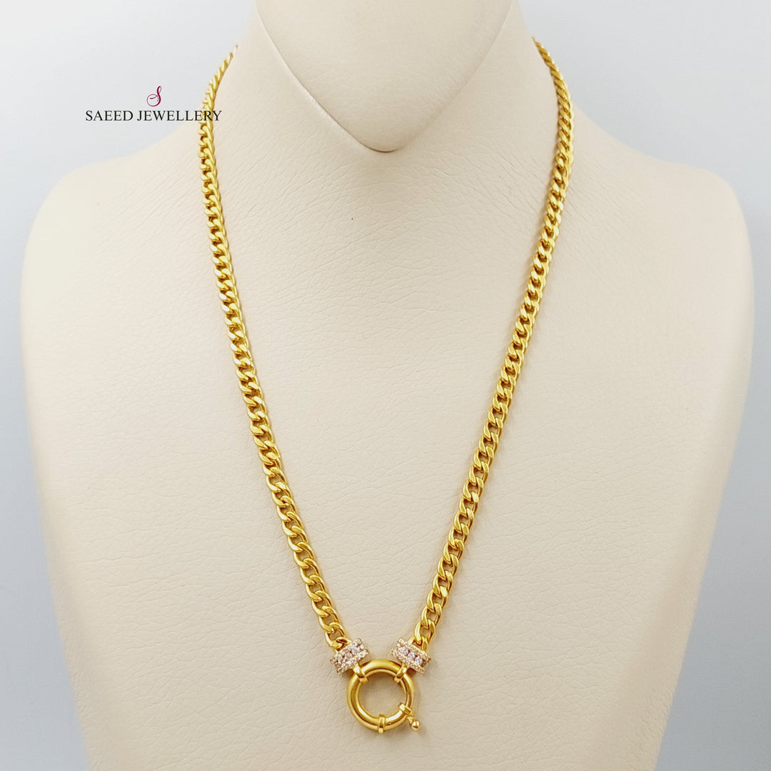 21K Chain Bracelet Made of 21K Yellow Gold by Saeed Jewelry-27058