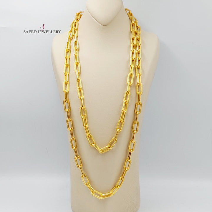 21K Chain Shall Necklace Made of 21K Yellow Gold by Saeed Jewelry-26974