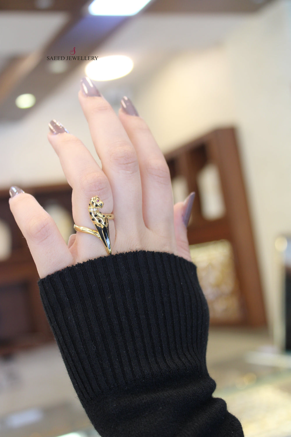 21K Gold Cheetah Ring by Saeed Jewelry - Image 2