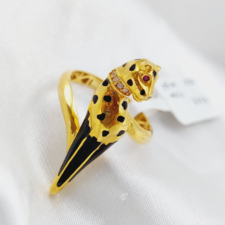 21K Gold Cheetah Ring by Saeed Jewelry - Image 3