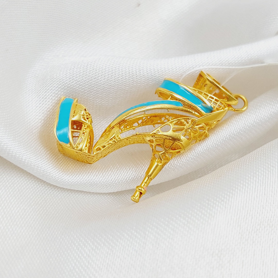 21K Cinderella shoe Pendant Made of 21K Yellow Gold by Saeed Jewelry-24360