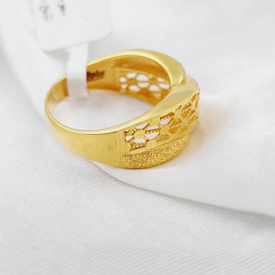 21K Clamp Ring Made of 21K Yellow Gold by Saeed Jewelry-17114