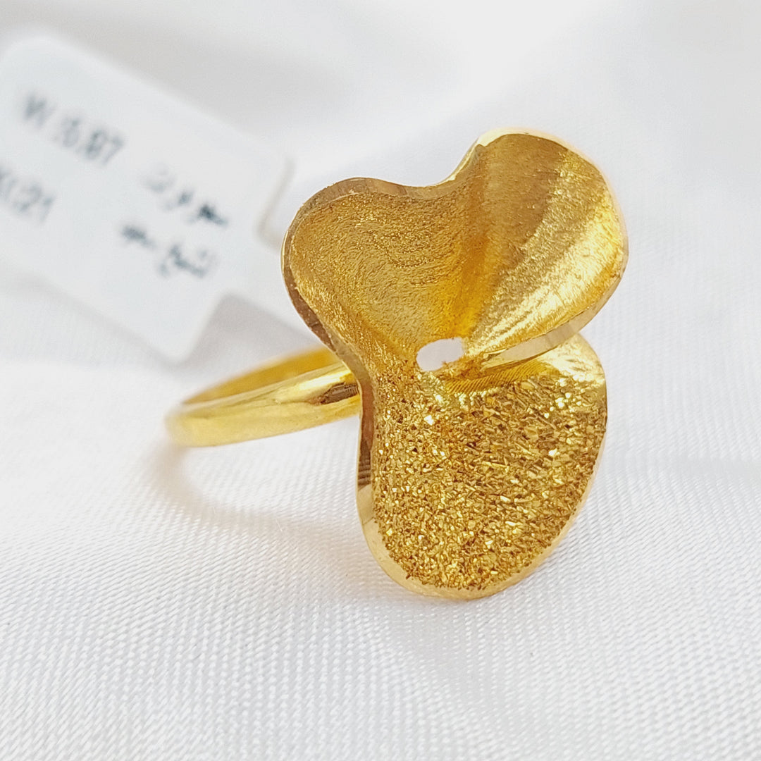 21K Classic Ring Made of 21K Yellow Gold by Saeed Jewelry-11927