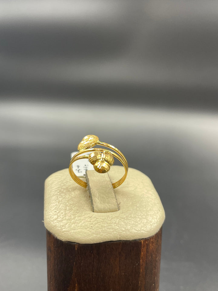 21K Classic Ring Made of 21K Yellow Gold by Saeed Jewelry-21373