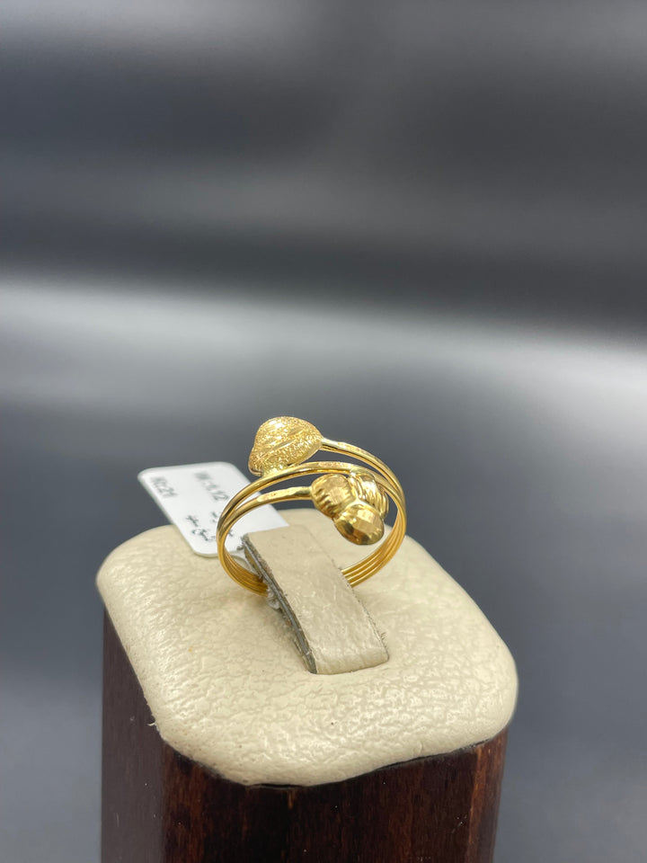 21K Classic Ring Made of 21K Yellow Gold by Saeed Jewelry-21373