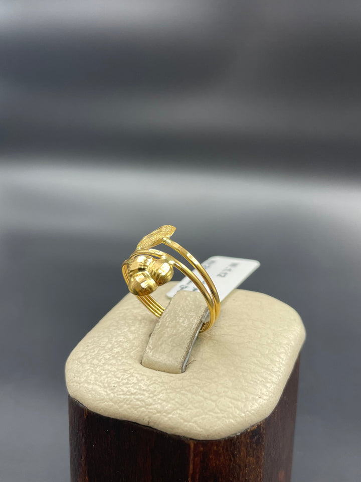 21K Classic Ring Made of 21K Yellow Gold by Saeed Jewelry-21373