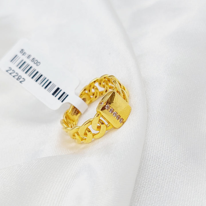 21K Classic Ring Made of 21K Yellow Gold by Saeed Jewelry-22292