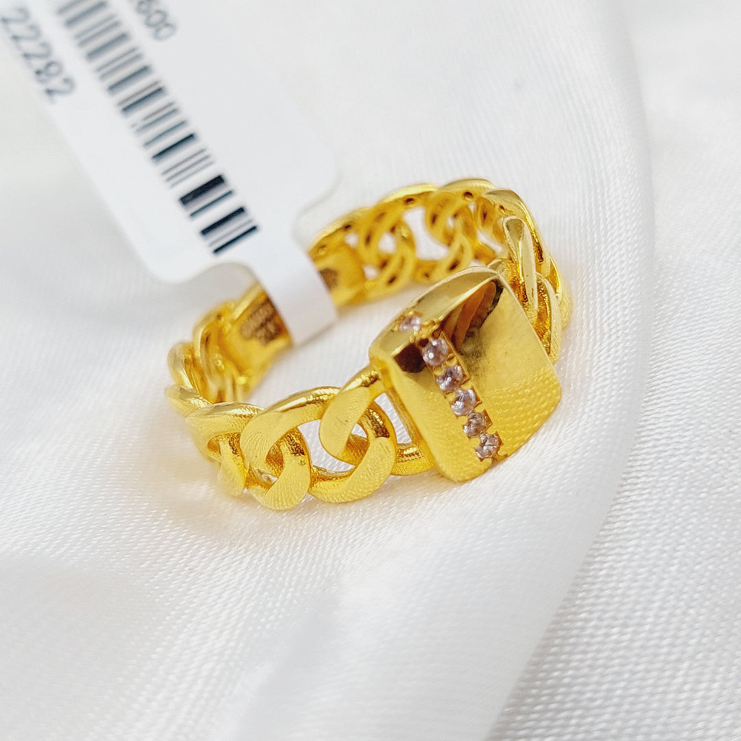 21K Classic Ring Made of 21K Yellow Gold by Saeed Jewelry-22292