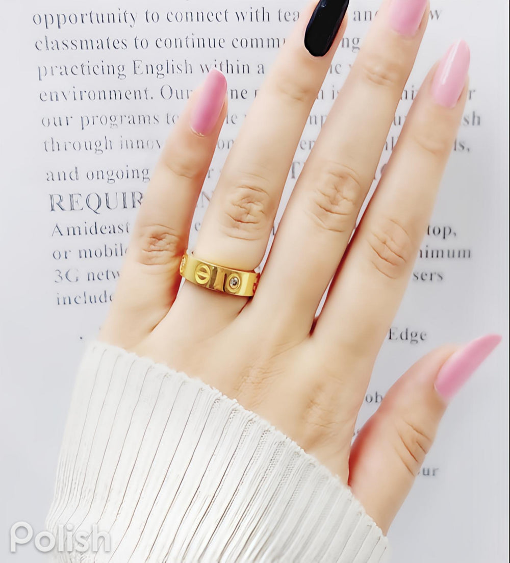 21K Gold Figaro Ring by Saeed Jewelry - Image 2