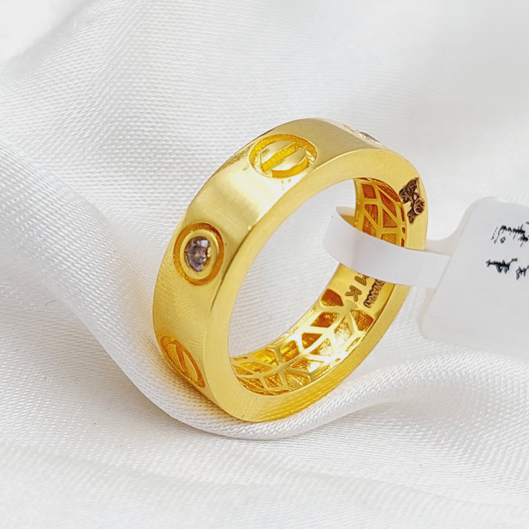 21K Gold Figaro Ring by Saeed Jewelry - Image 3