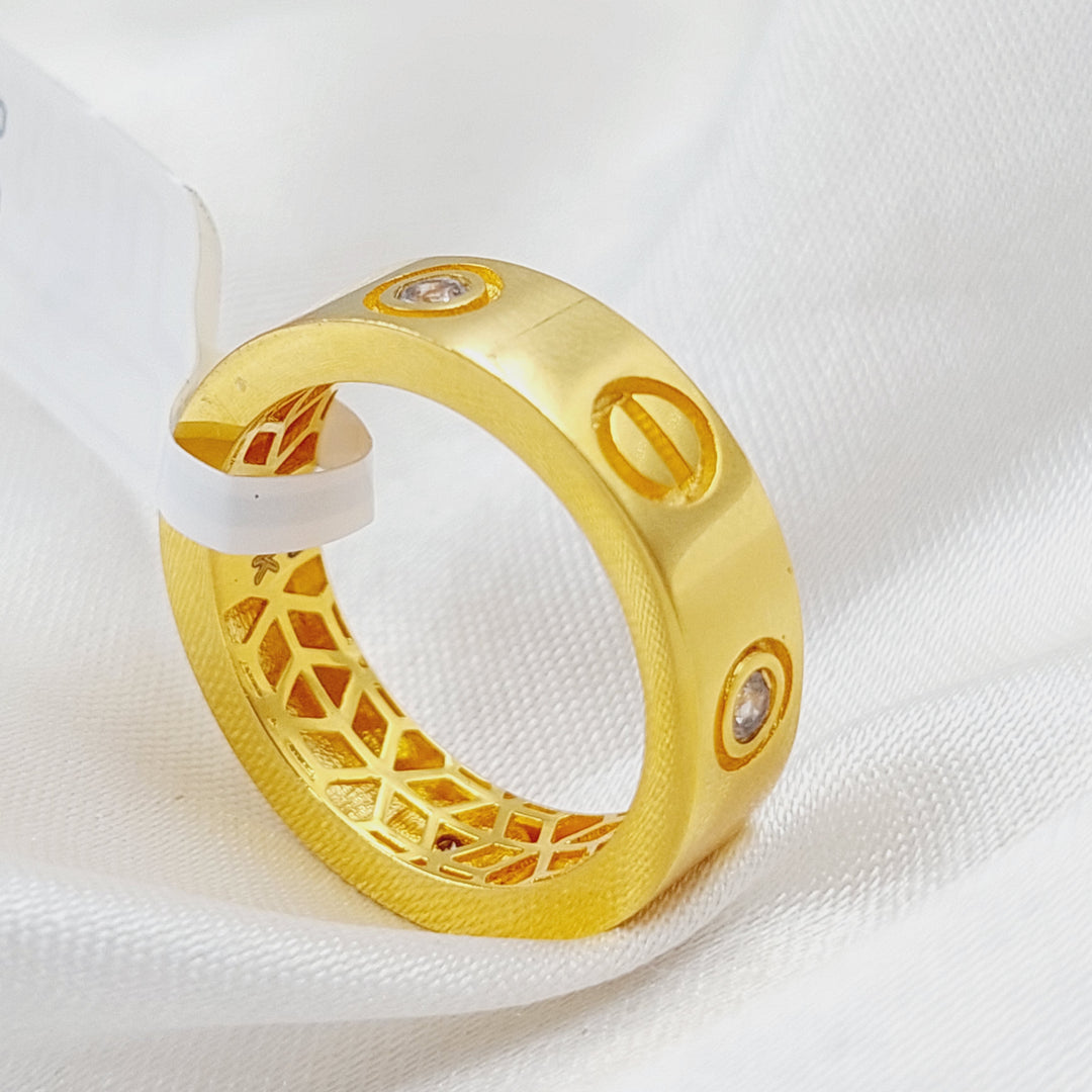 21K Gold Figaro Ring by Saeed Jewelry - Image 4