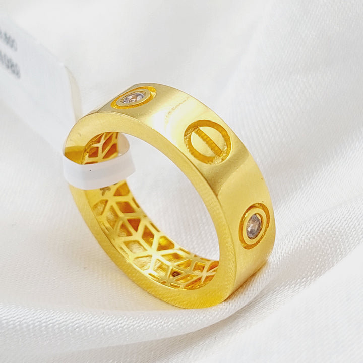 21K Gold Figaro Ring by Saeed Jewelry - Image 1