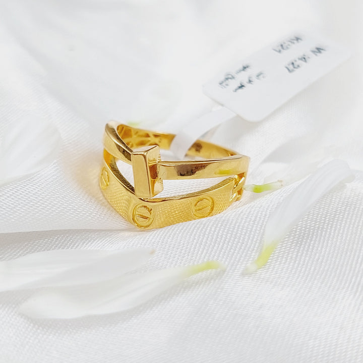 21K Classic Ring Made of 21K Yellow Gold by Saeed Jewelry-26218