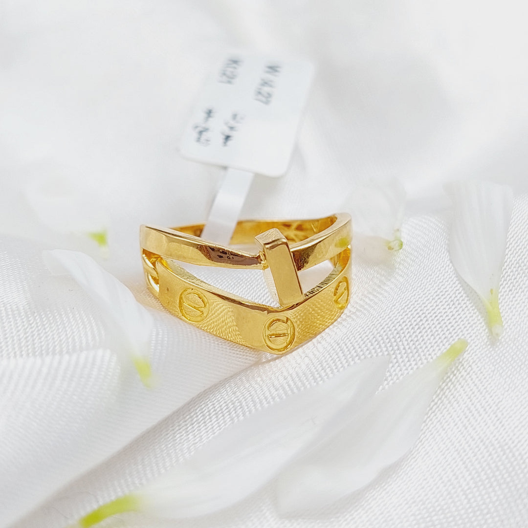 21K Classic Ring Made of 21K Yellow Gold by Saeed Jewelry-26218