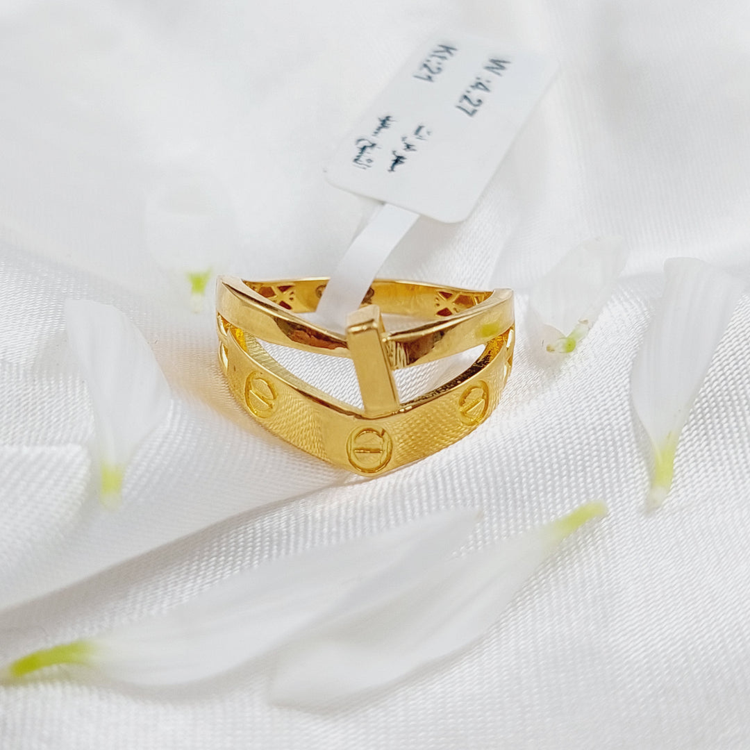 21K Classic Ring Made of 21K Yellow Gold by Saeed Jewelry-26218