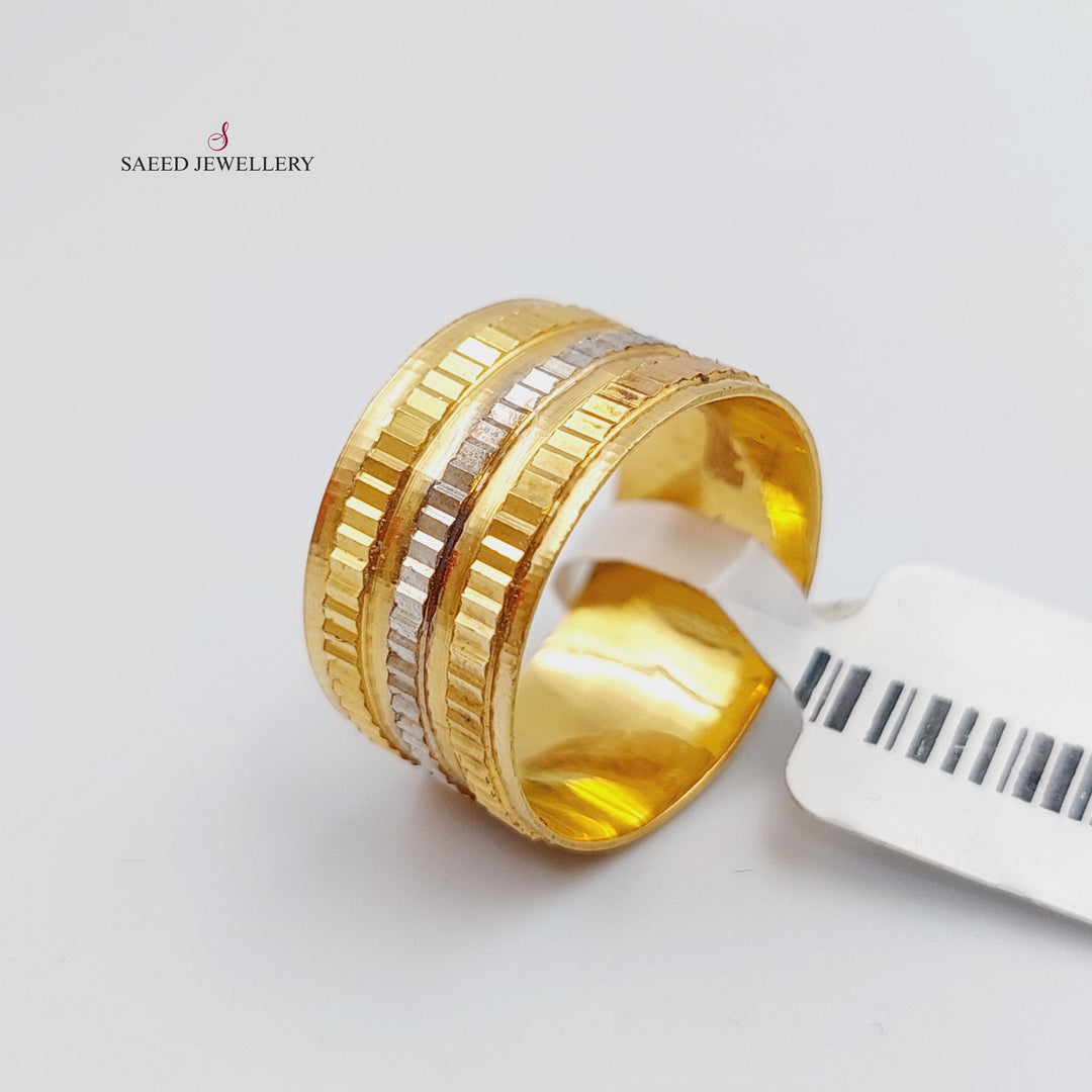 21K Colored Wedding Ring Made of 21K Yellow Gold by Saeed Jewelry-14372