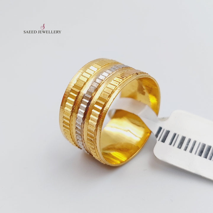 21K Colored Wedding Ring Made of 21K Yellow Gold by Saeed Jewelry-14378