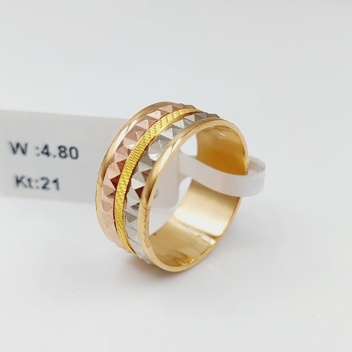 21K Colored Wedding Ring Made of 21K Yellow Gold by Saeed Jewelry-26353