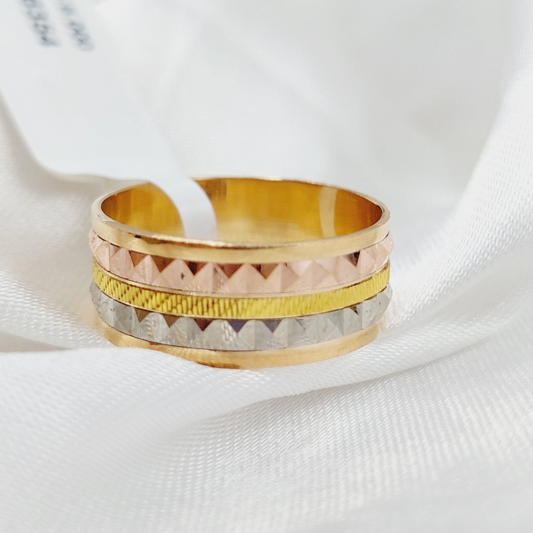 21K Colored Wedding Ring Made of 21K Yellow Gold by Saeed Jewelry-26353
