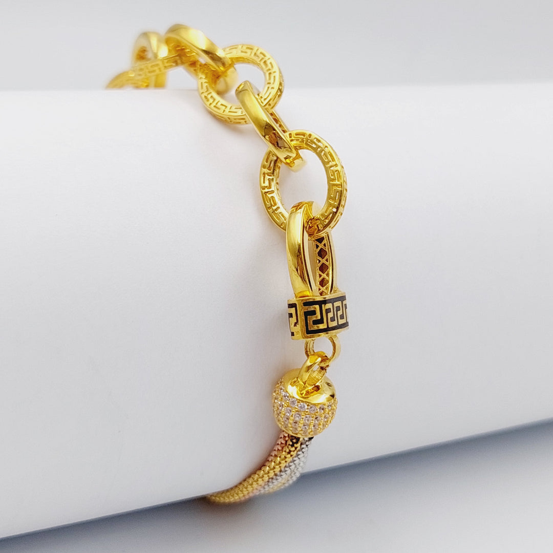 21K Colorful Bracelet Made of 21K Yellow Gold by Saeed Jewelry-26451