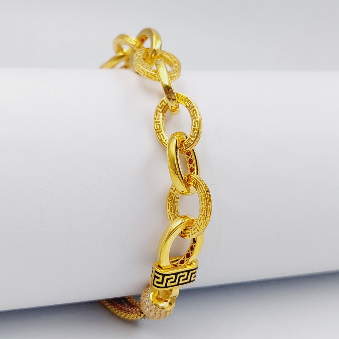 21K Colorful Bracelet Made of 21K Yellow Gold by Saeed Jewelry-26451