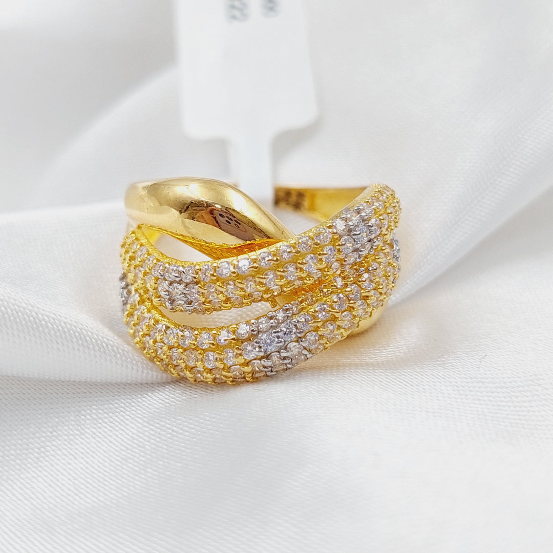 21K Colorful Fancy Ring Made of 21K Yellow Gold by Saeed Jewelry-25922
