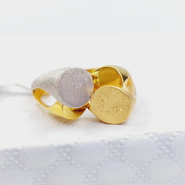 21K Gold Colorful Turkish Ring by Saeed Jewelry - Image 4