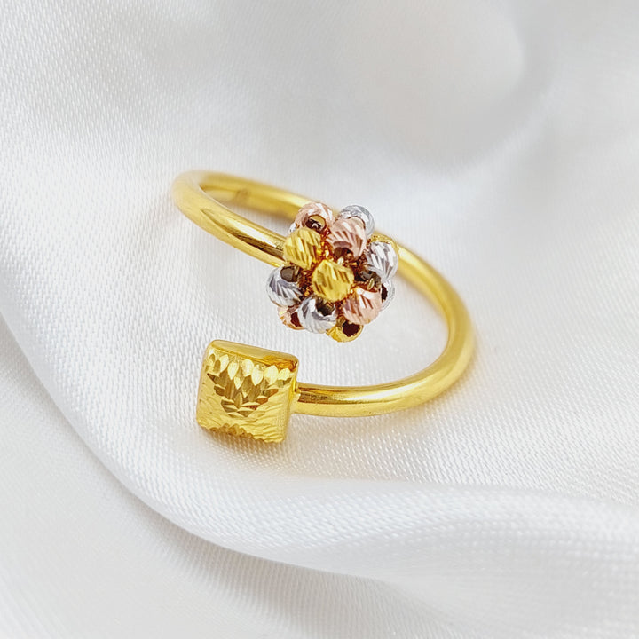 21K Gold Colorful Turkish Ring by Saeed Jewelry - Image 1