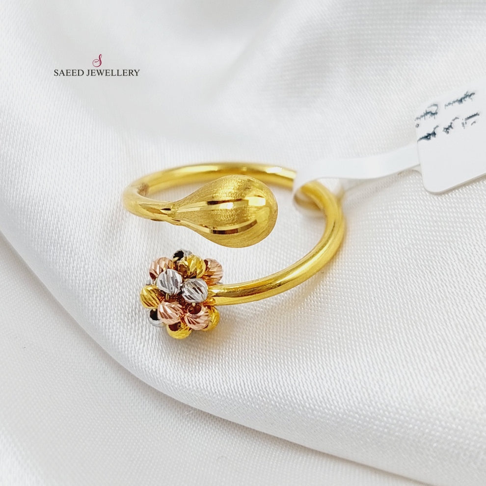 21K Colorful Turkish Ring Made of 21K Yellow Gold by Saeed Jewelry-25857