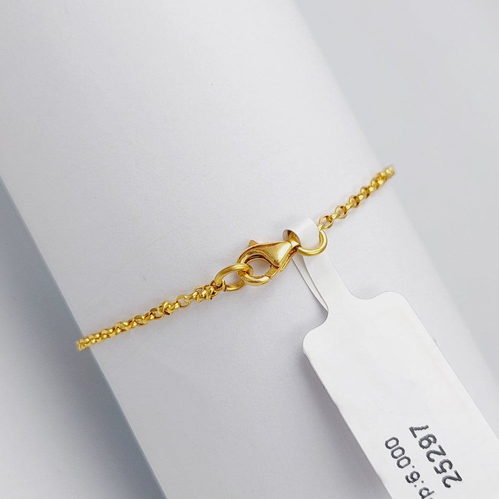 21K Dad's Love Bracelet Made of 21K Yellow Gold by Saeed Jewelry-25297