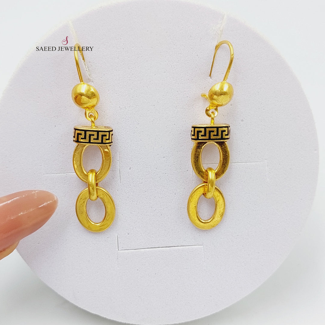 21K Earrings Virna Made of 21K Yellow Gold by Saeed Jewelry-27056