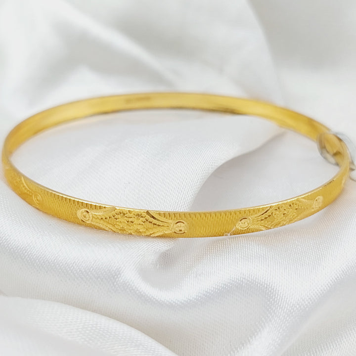 21K Emirati Bangle Made of 21K Yellow Gold by Saeed Jewelry-22914