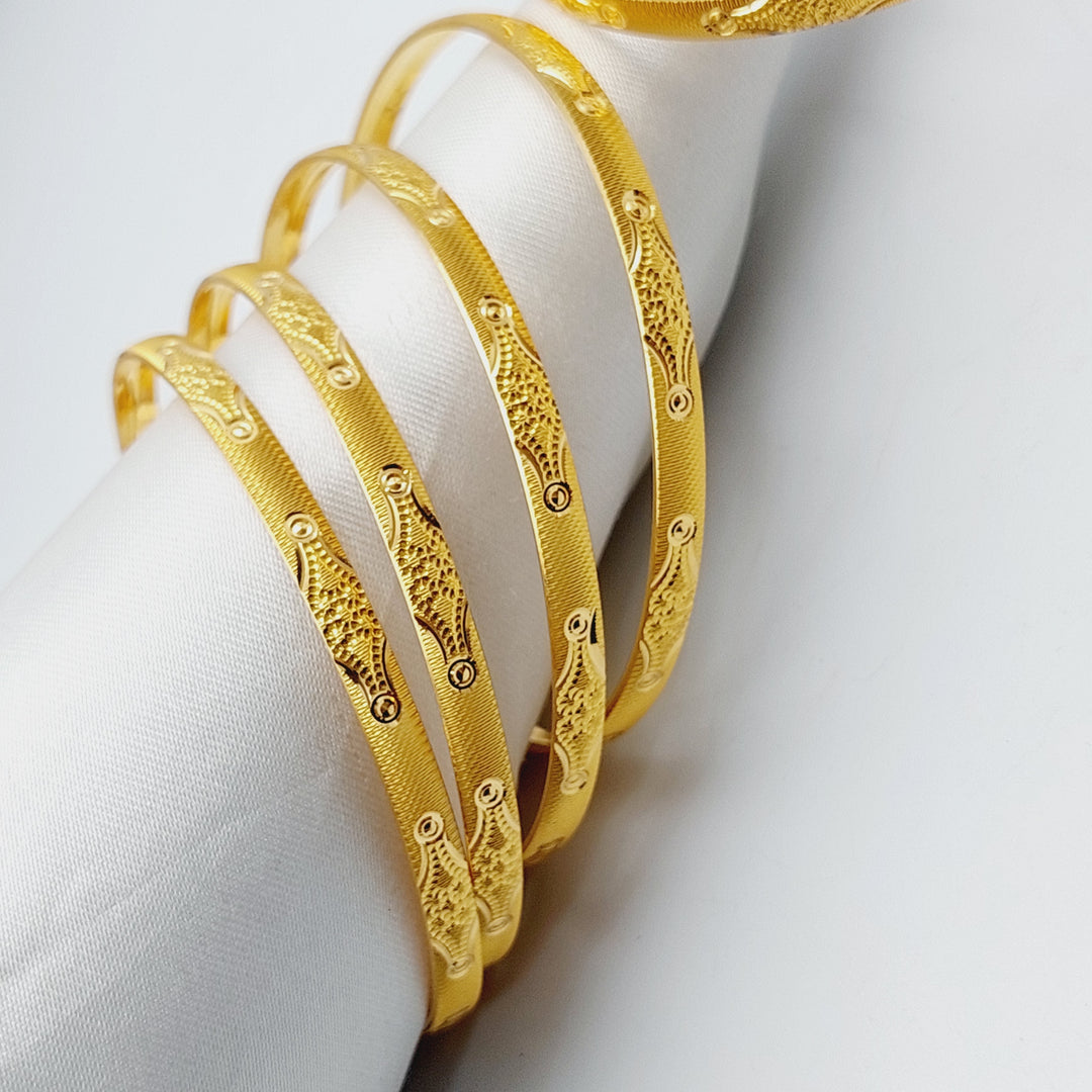 21K Emirati Bangle Made of 21K Yellow Gold by Saeed Jewelry-22914