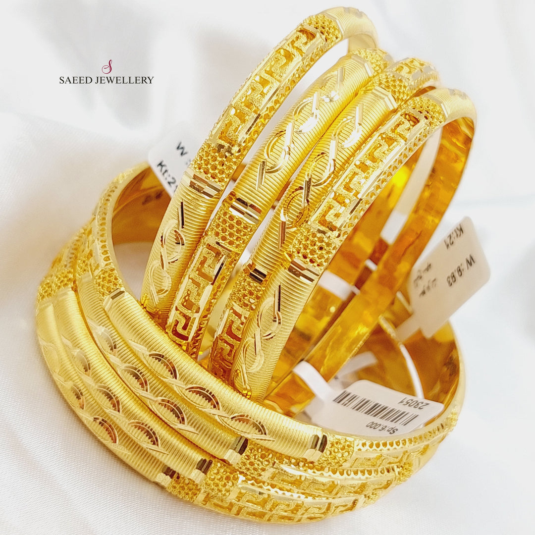 21K Emirati Bangle Made of 21K Yellow Gold by Saeed Jewelry-23040