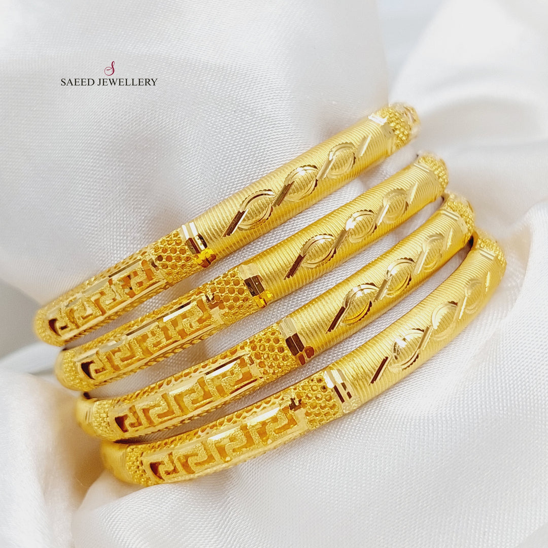21K Emirati Bangle Made of 21K Yellow Gold by Saeed Jewelry-23040