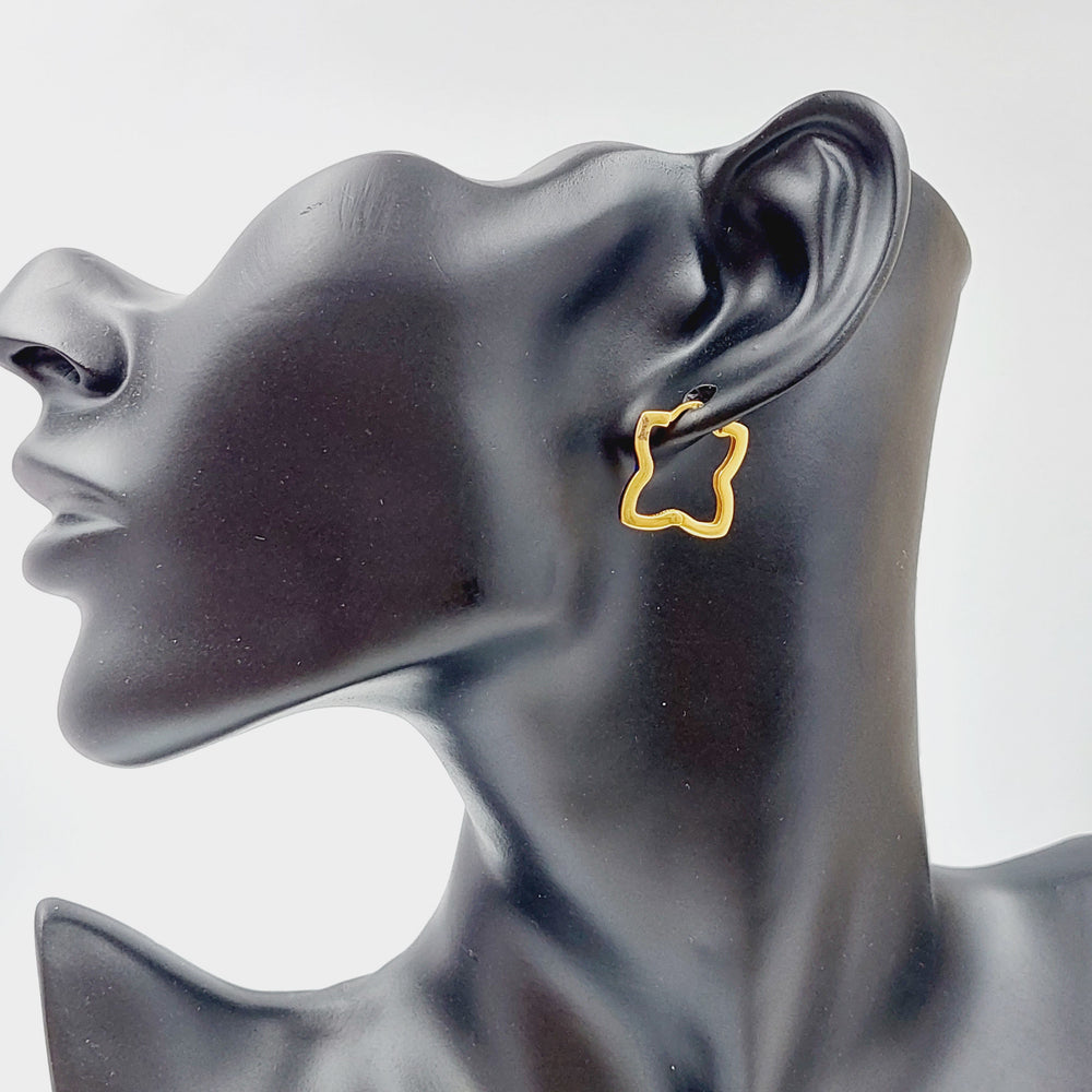 21K Enamel Earrings Made of 21K Yellow Gold by Saeed Jewelry-23874