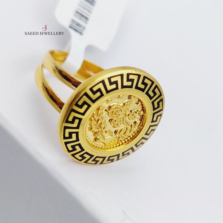 21K Gold Enamel Fancy Ring by Saeed Jewelry - Image 7